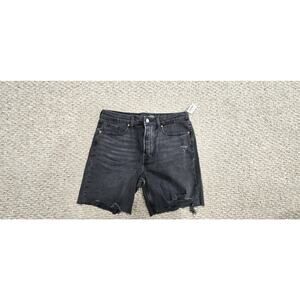 New Old Navy Women's OG Straight High Rise Cut Off Jean Shorts Black 12 Nwt
